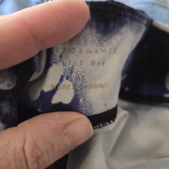 ⭐️Calvin Klein Performanxe Women's Blue and White Leggings Size Med - Picture 5 of 5
